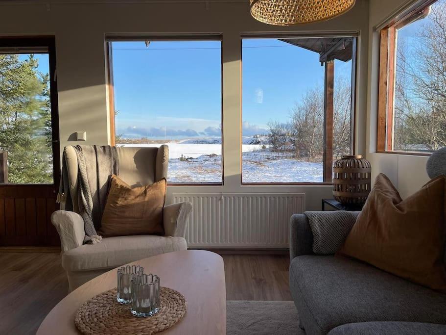 Lakeview Cabin Near Kirkjubæjarklaustur Exteriör bild